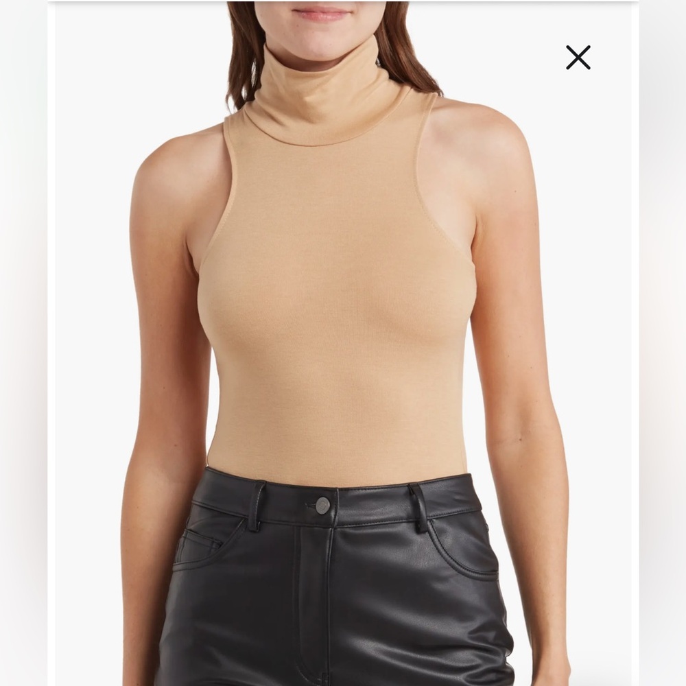 🆕 Love, Fire - Nude Turtleneck Bodysuit Size S